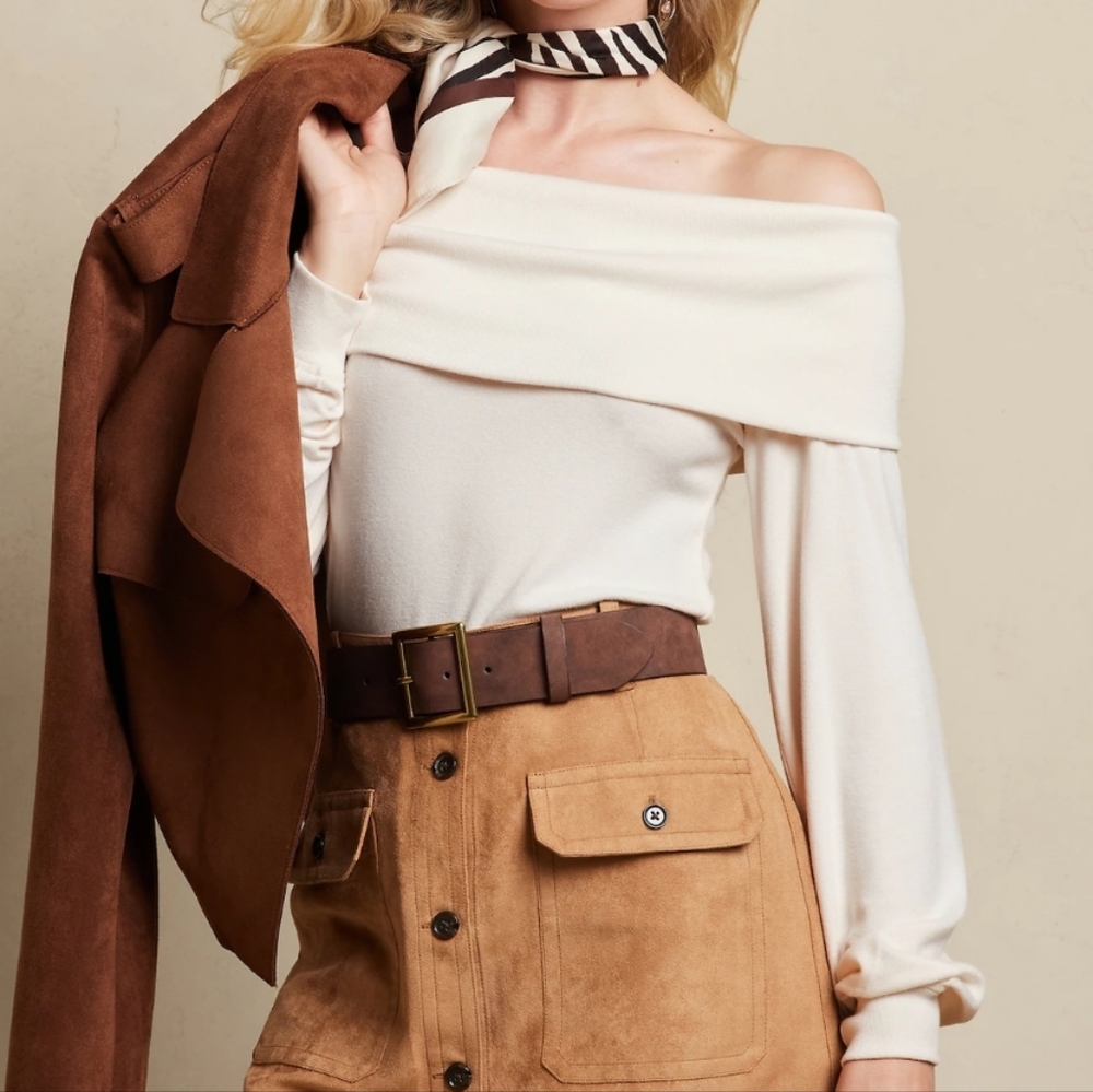 Banana Republic soft luxe off-shoulder top